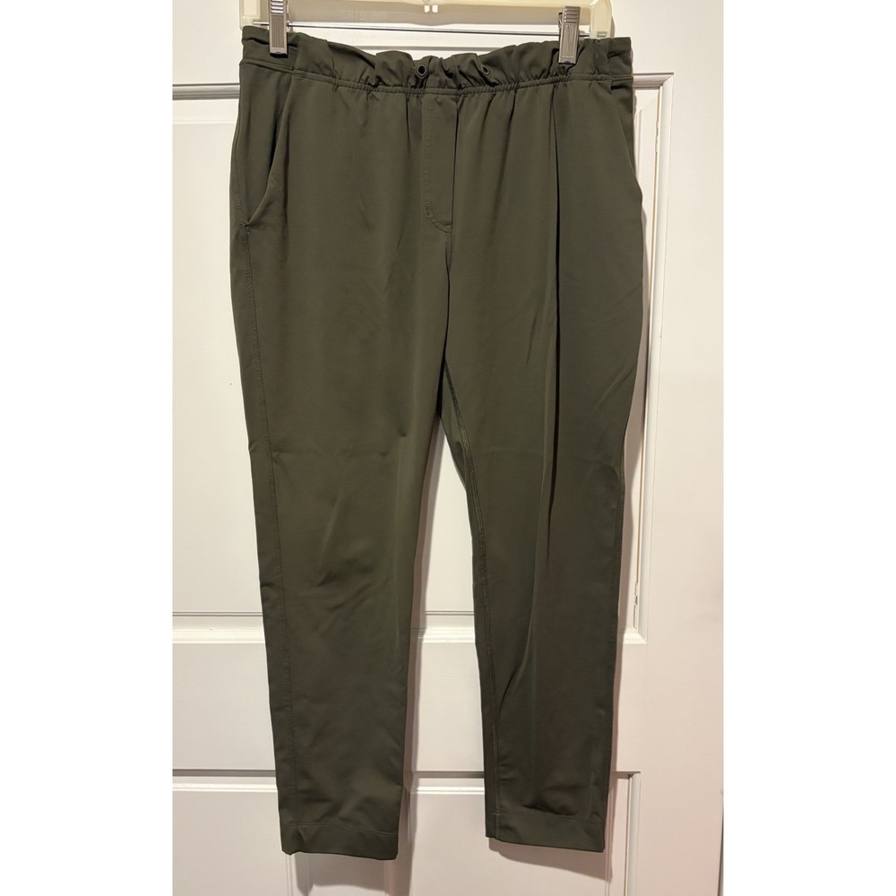 Lululemon Soft Jersey Classic Fit High Rise Jogger Sz 6 Dark Green No Drawstring